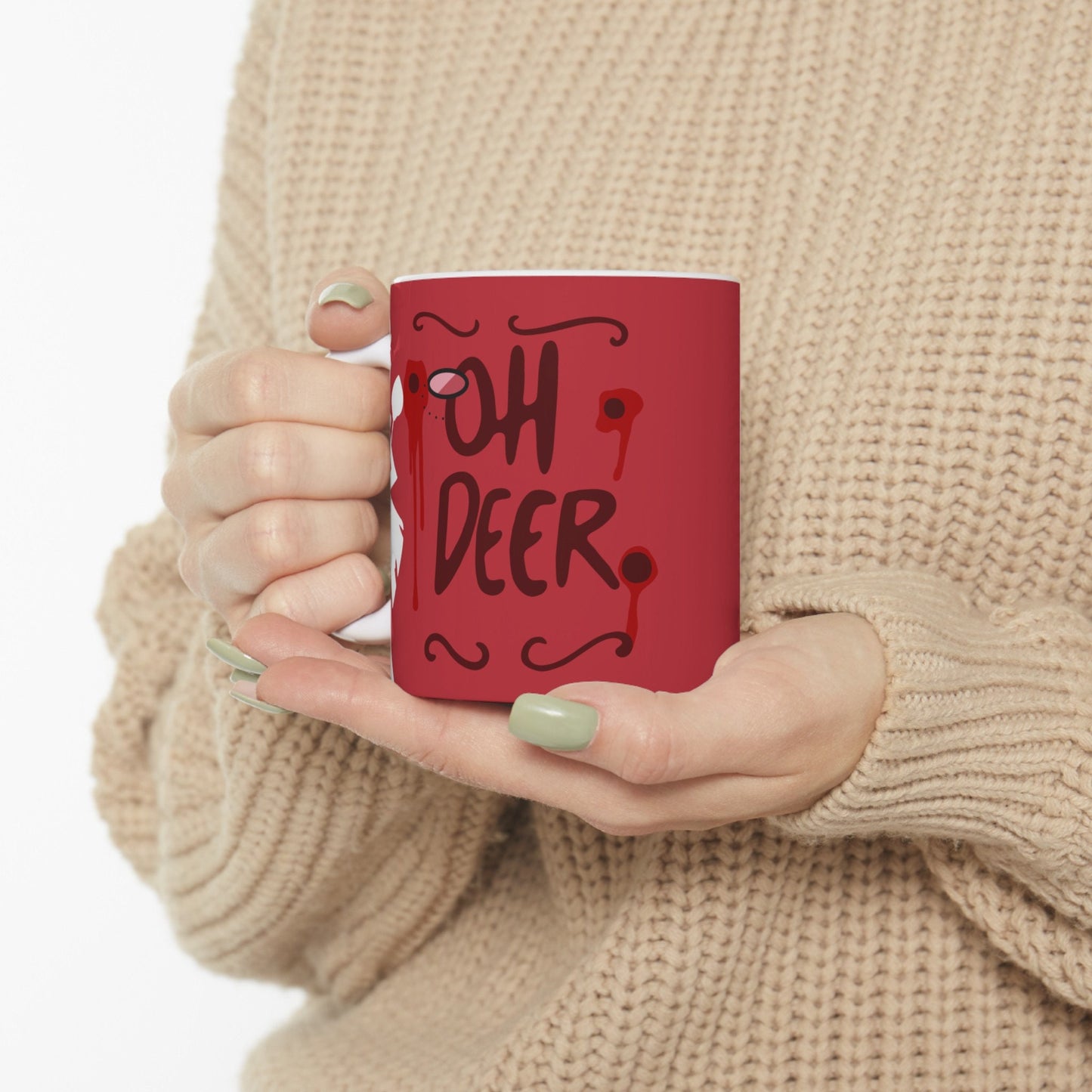 OH DEER! Alastor Latte Mug | Hazbin Hotel | Drinkware | Fan Art