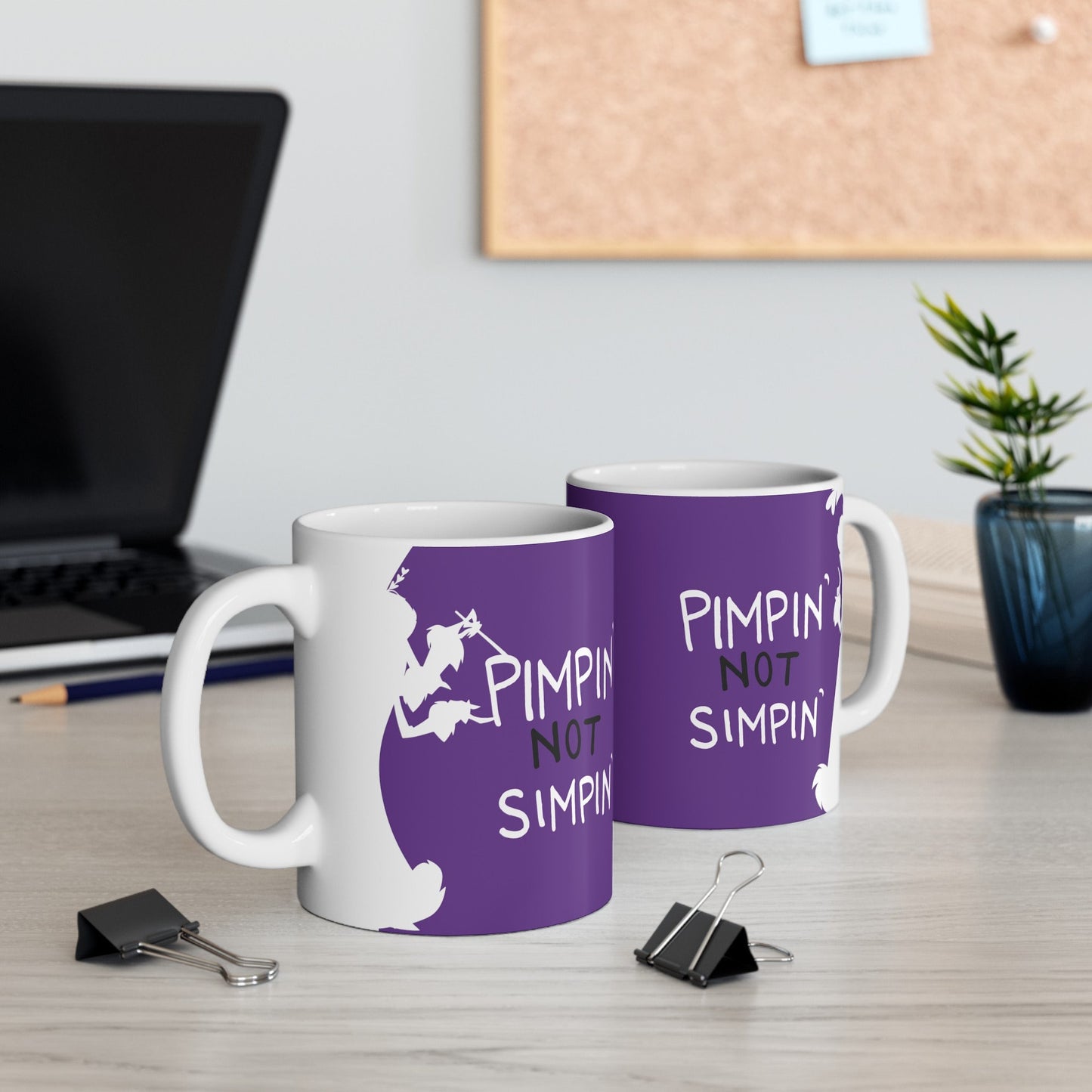 Pimpin' NOT Simpin' Valentino Mug Series | Hazbin Hotel | Fan Art Drinkware