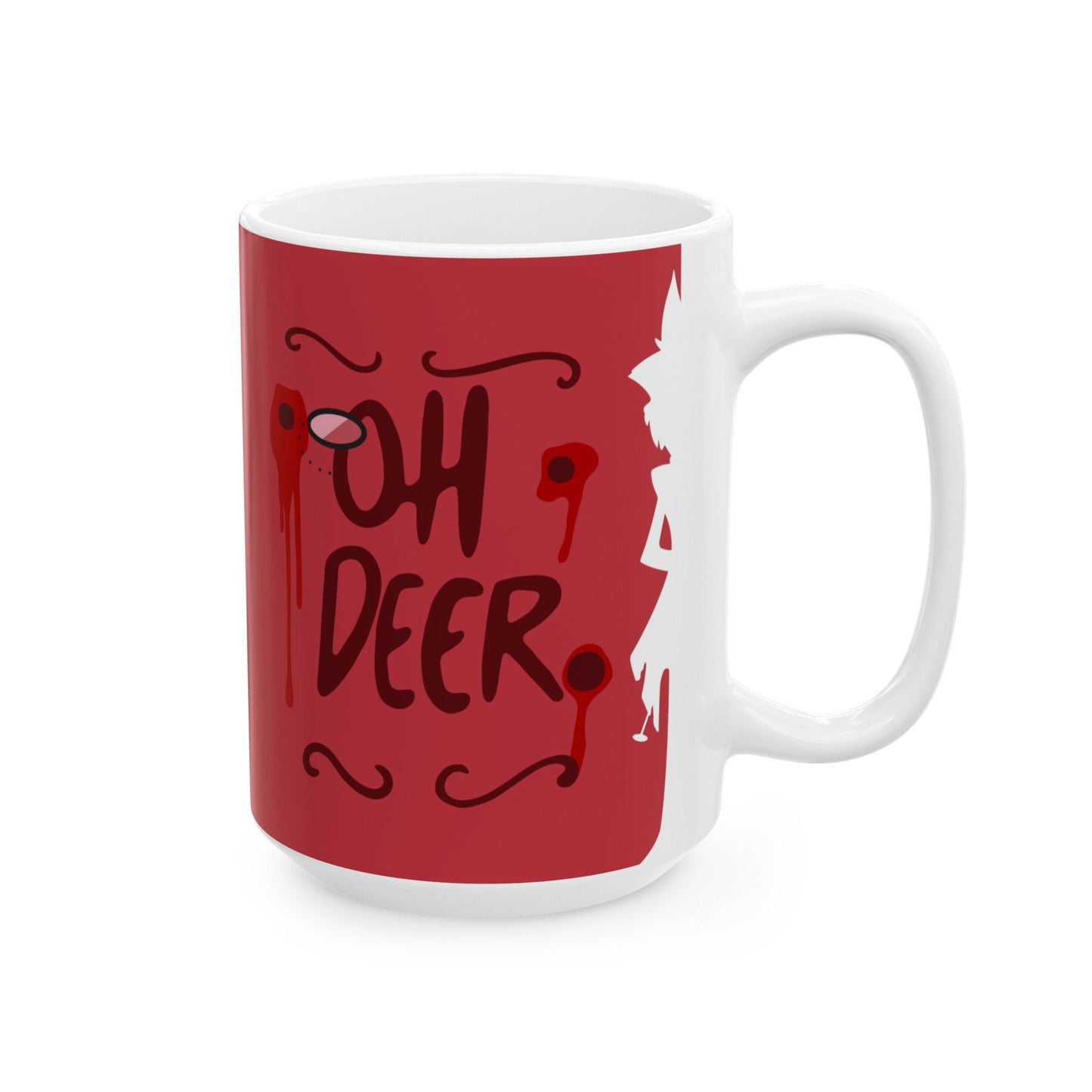 OH DEER! Alastor Latte Mug | Hazbin Hotel | Drinkware | Fan Art