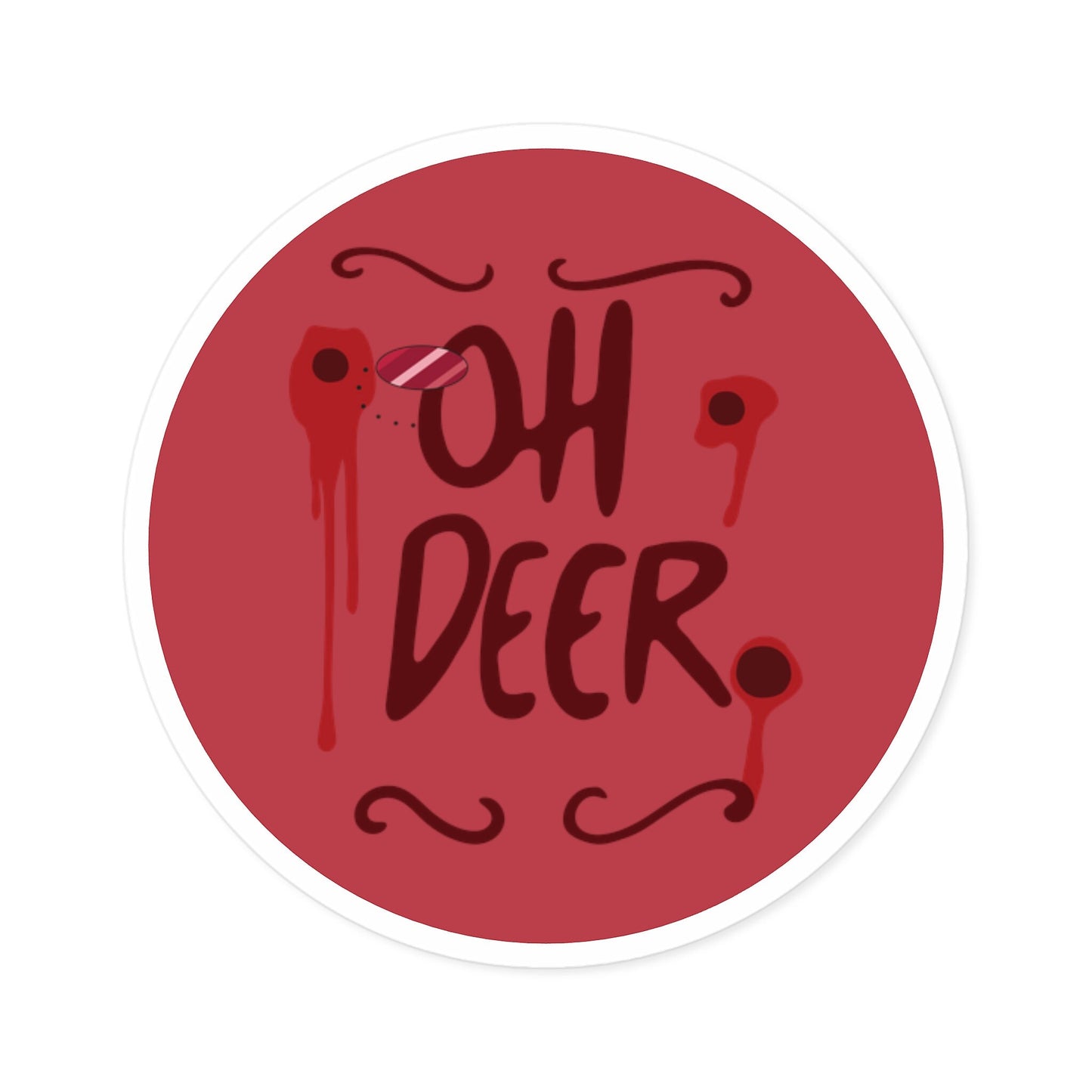 Oh Deer Sticker | Hazbin Hotel Inspired | Waterproof & Durable | Decal | Digital Art