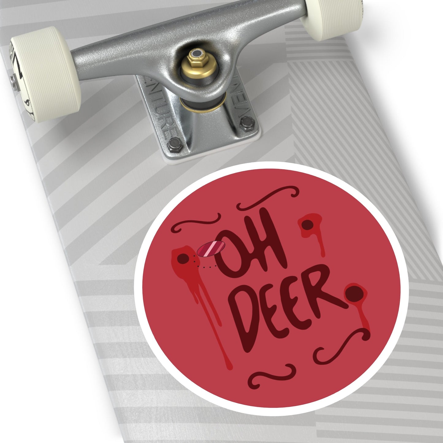 Oh Deer Sticker | Hazbin Hotel Inspired | Waterproof & Durable | Decal | Digital Art