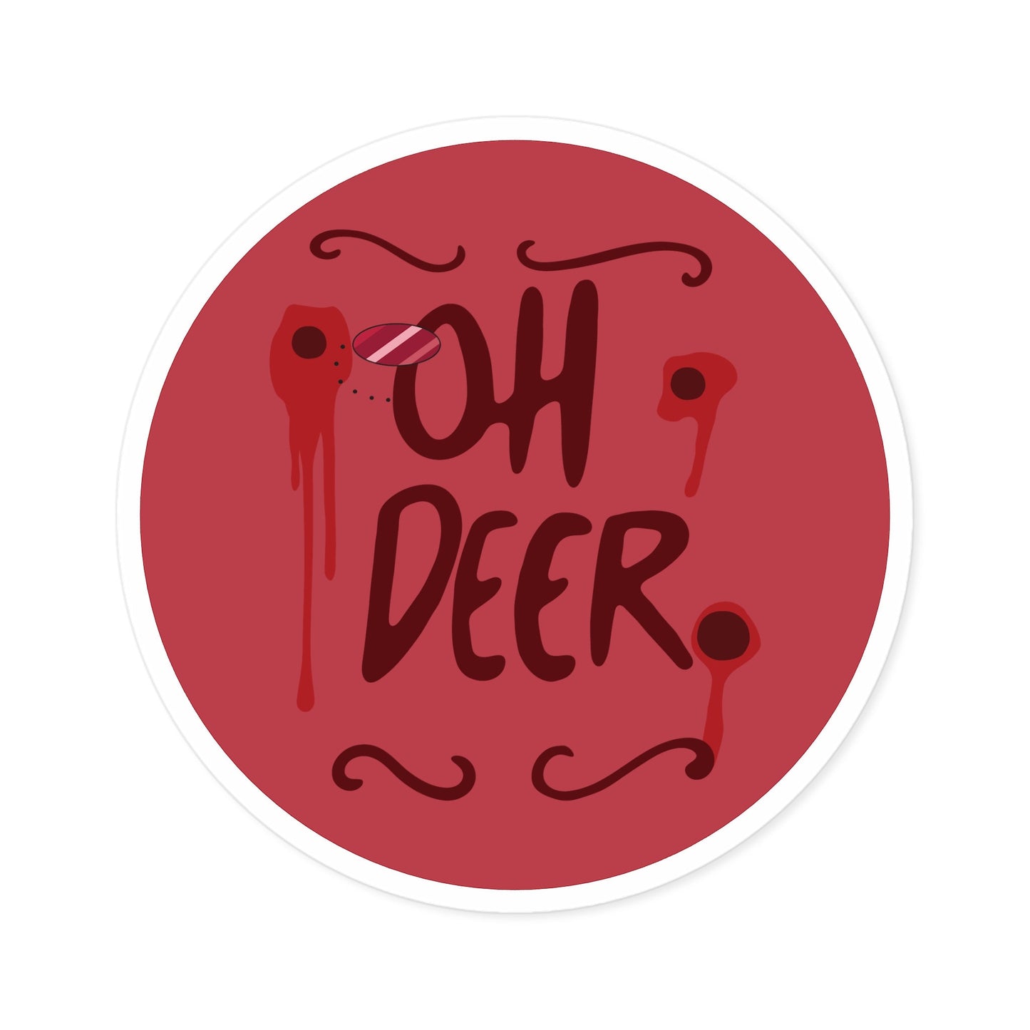 Oh Deer Sticker | Hazbin Hotel Inspired | Waterproof & Durable | Decal | Digital Art