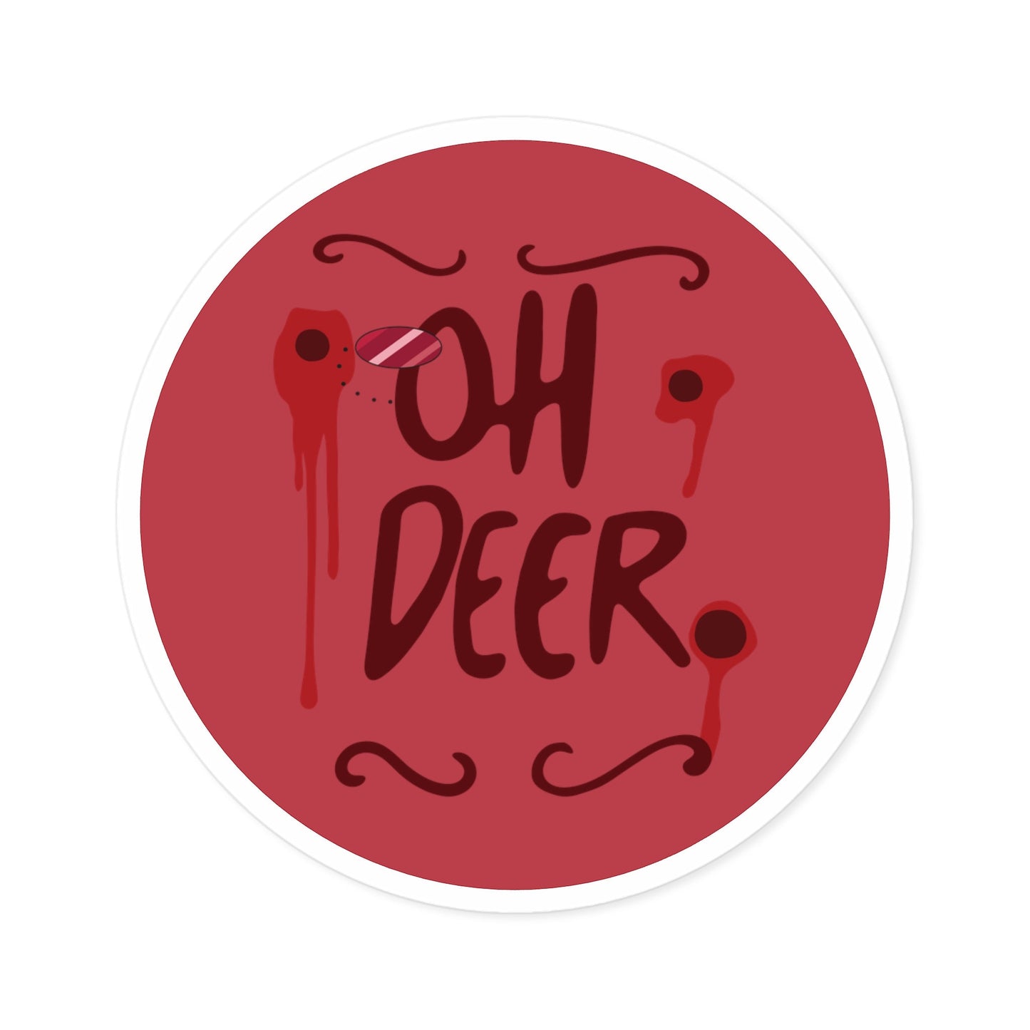 Oh Deer Sticker | Hazbin Hotel Inspired | Waterproof & Durable | Decal | Digital Art